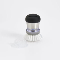 SteeL Soap Dispensing Palm Brush