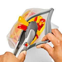 Silicone Reusable Bag  Sandwich (28 oz) - Light Grey
