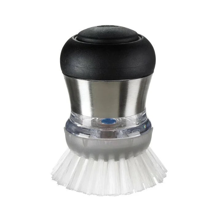 SteeL Soap Dispensing Palm Brush